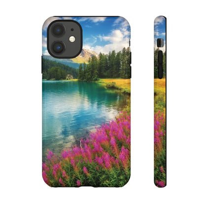 Azure Alpine Lake Phone Case - Protective Phone Case