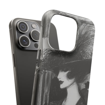 Timeless Elegance in Monochrome iPhone 15 - Slim Phone Case