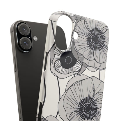 Modern Minimalist Flowers iPhone 16 - Slim Phone Case