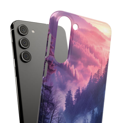 Misty Forest Serenity - Slim Samsung S23 Phone Case