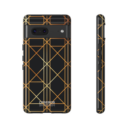 Golden Geometric Elegance Google Pixel 7 - Tough