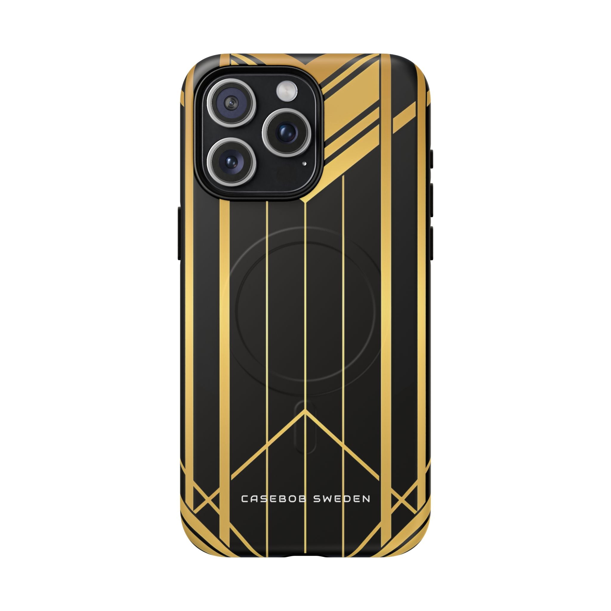 "Golden Art Deco Symmetry in Geometric Elegance" iPhone 15 | Tough+ Phone Case