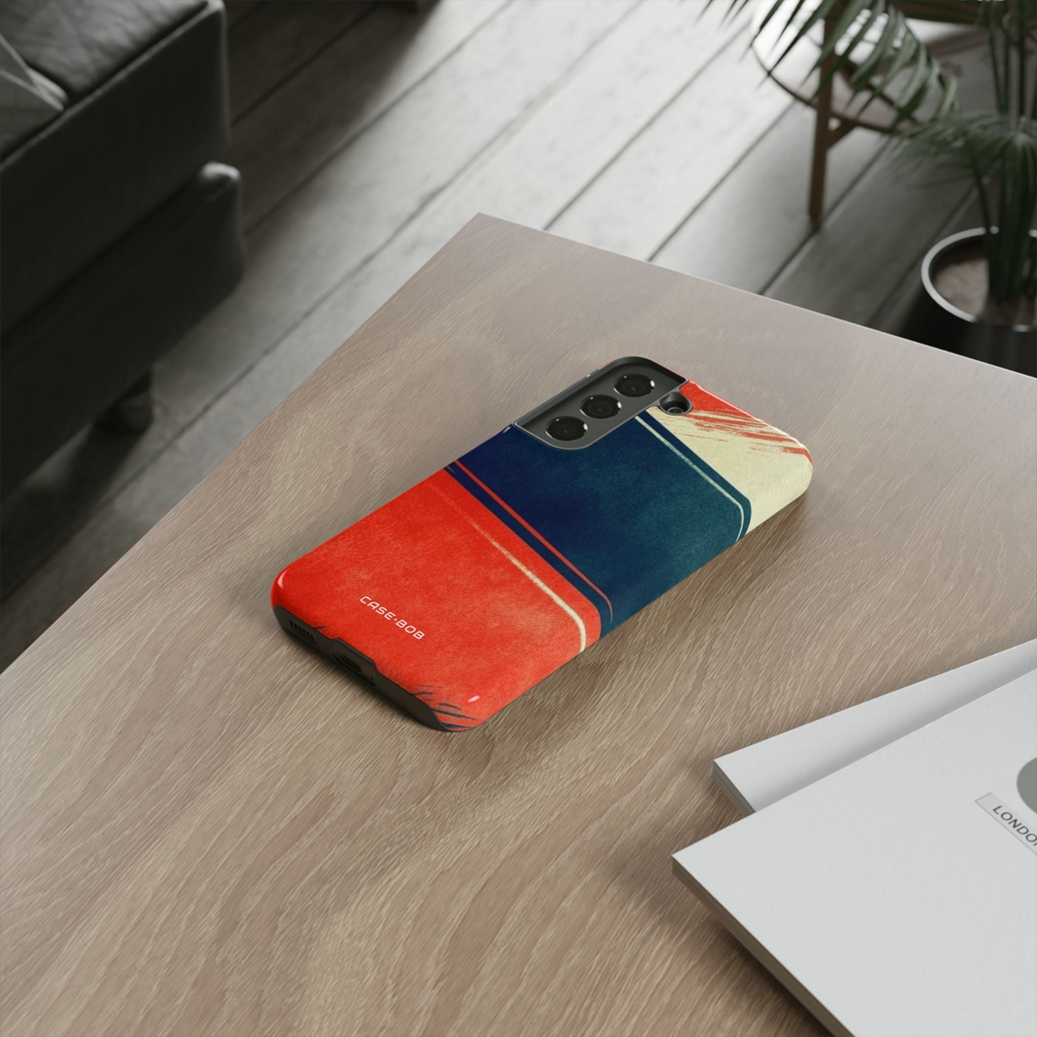 Blue Diagonal Motion Samsung S22 Case - Tough