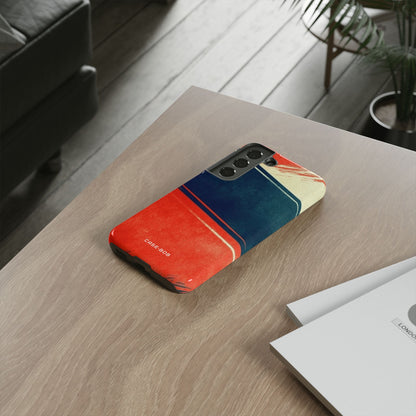 Blue Diagonal Motion Samsung S22 Case - Tough