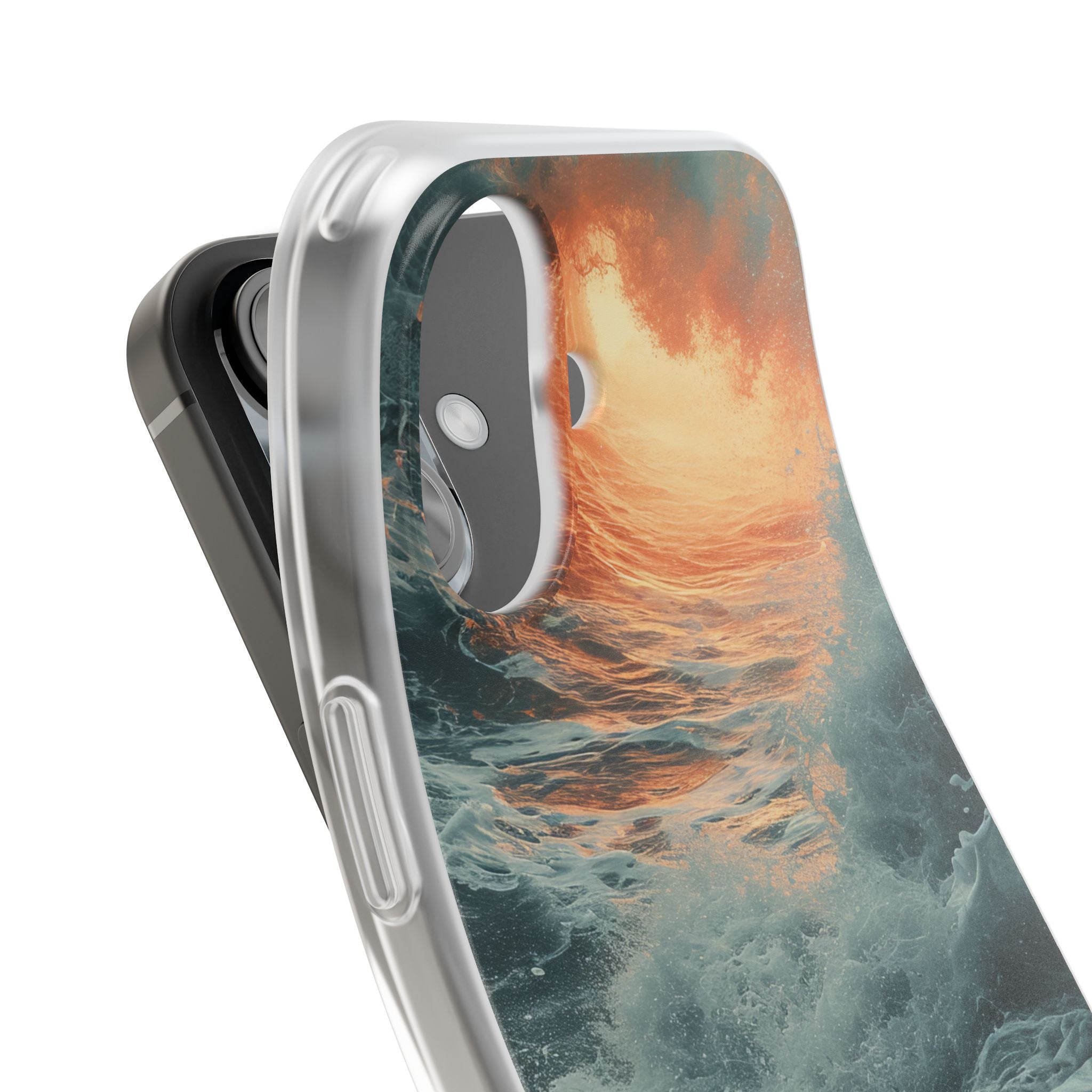 Fiery Wave Power - Flexi iPhone 16 Phone Case