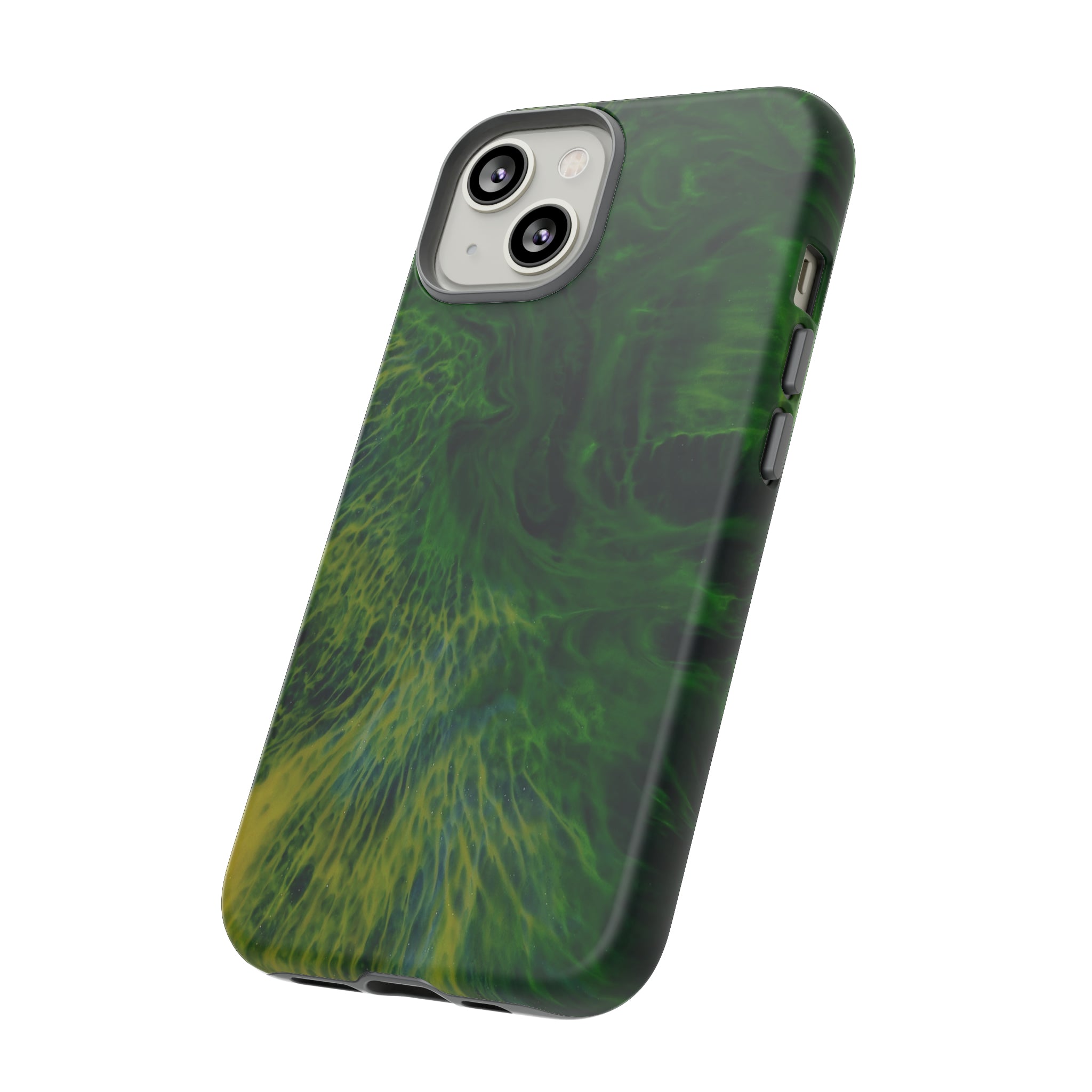 Dark Green Ink Art - Protective Phone Case