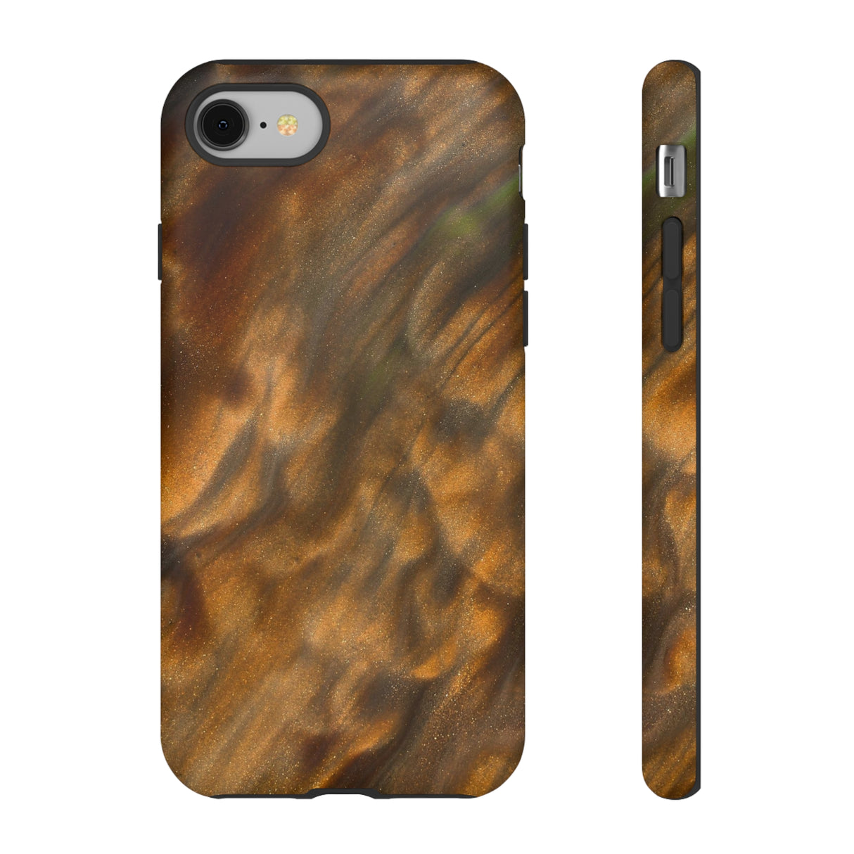 Gold Sand Ink Art iPhone Case (Protective) iPhone 8 Matte Phone Case