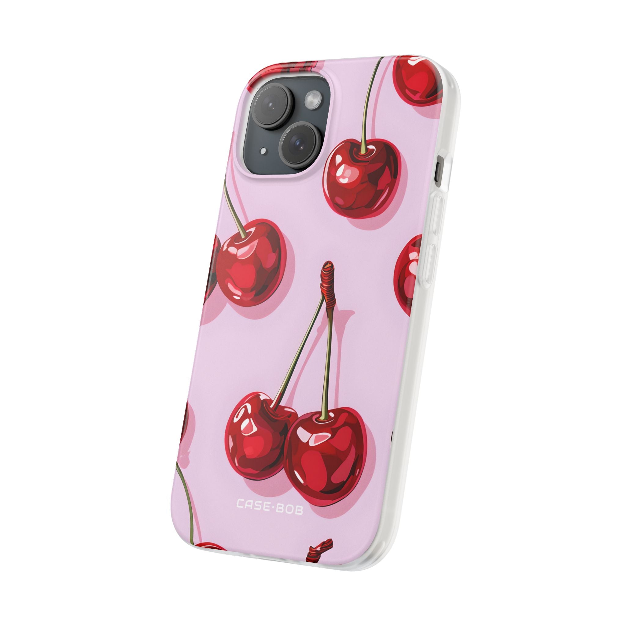 Glossy Cherry Burst iPhone 15 Case - Soft