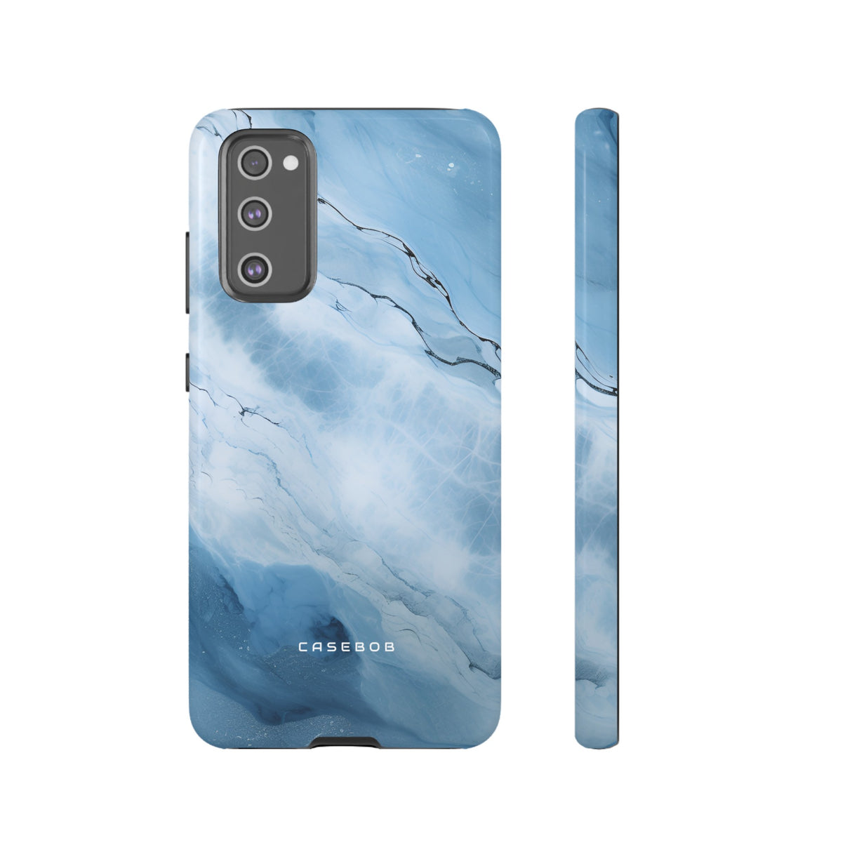 Light Navy Marble - Protective Phone Case