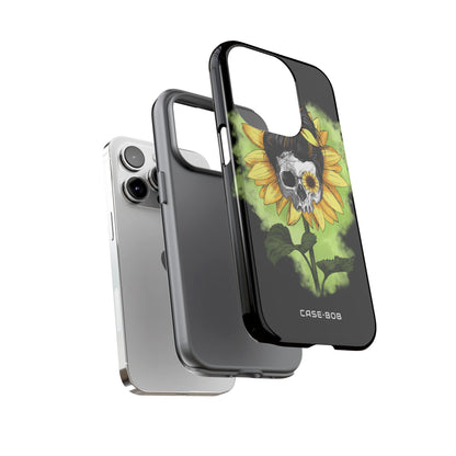 Sunflower Skull iPhone 14 Pro Case - Tough