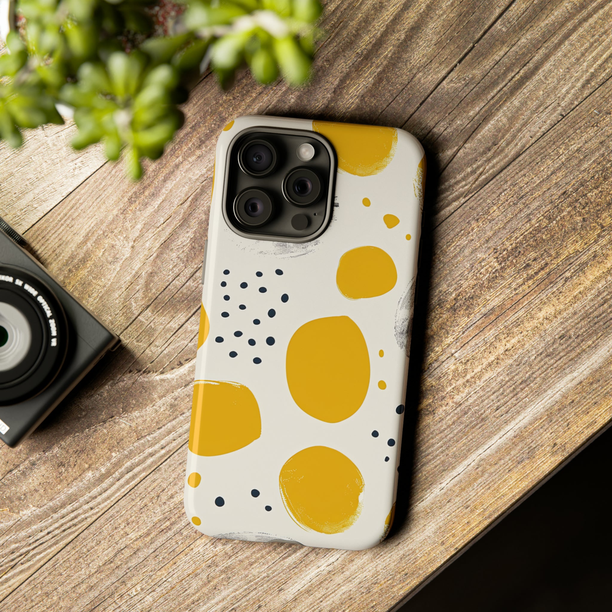 Dotted Yellow Simplicity - Protective Phone Case