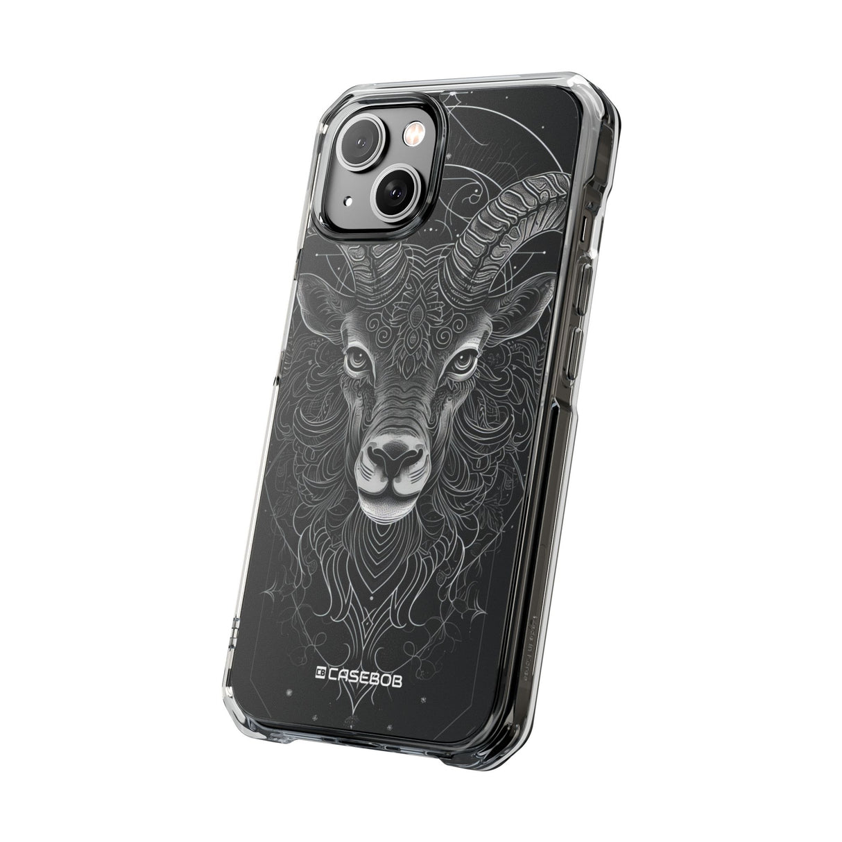 Mystic Ram Mandala – Handyhülle für iPhone (Clear Impact – Magnetisch) 