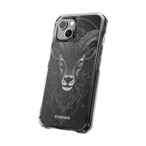 Mystic Ram Mandala - Phone Case for iPhone (Clear Impact - Magnetic)