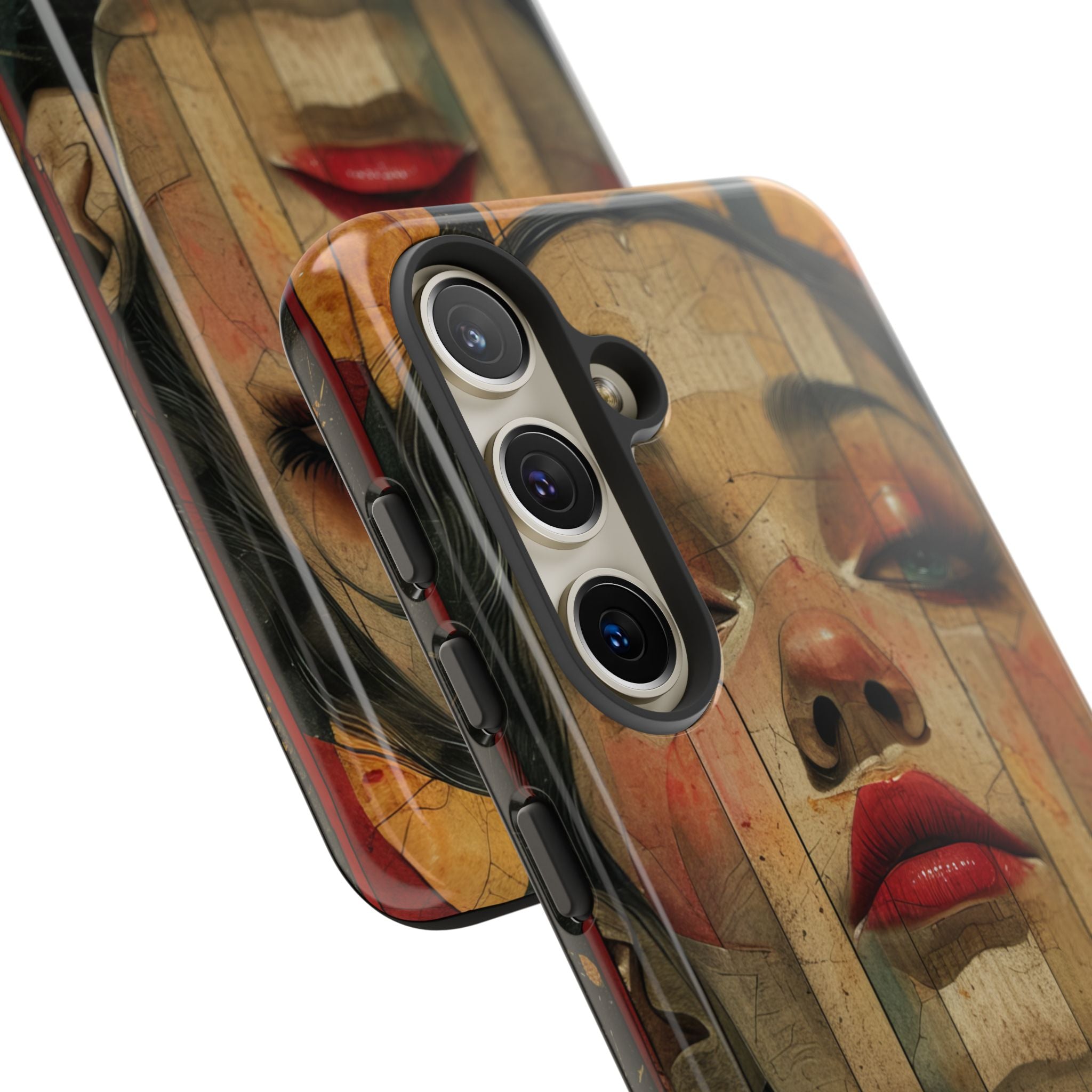 Bold Art Deco Portrait - Tough Samsung S24 Phone Case