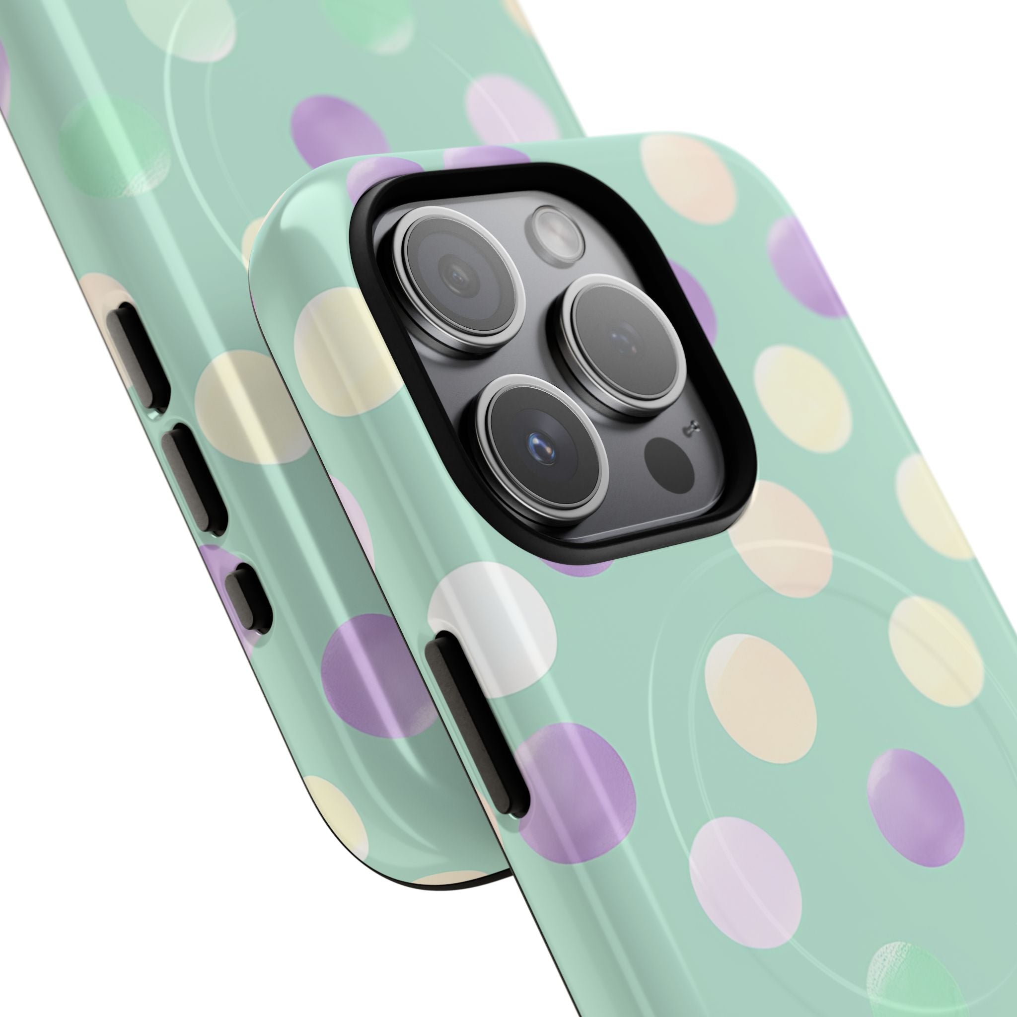 Pastel Polka Dots - Tough + MagSafe® iPhone 15 Phone Case