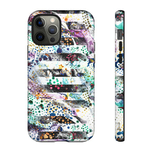 Abstract Green Purple - Protective Phone Case