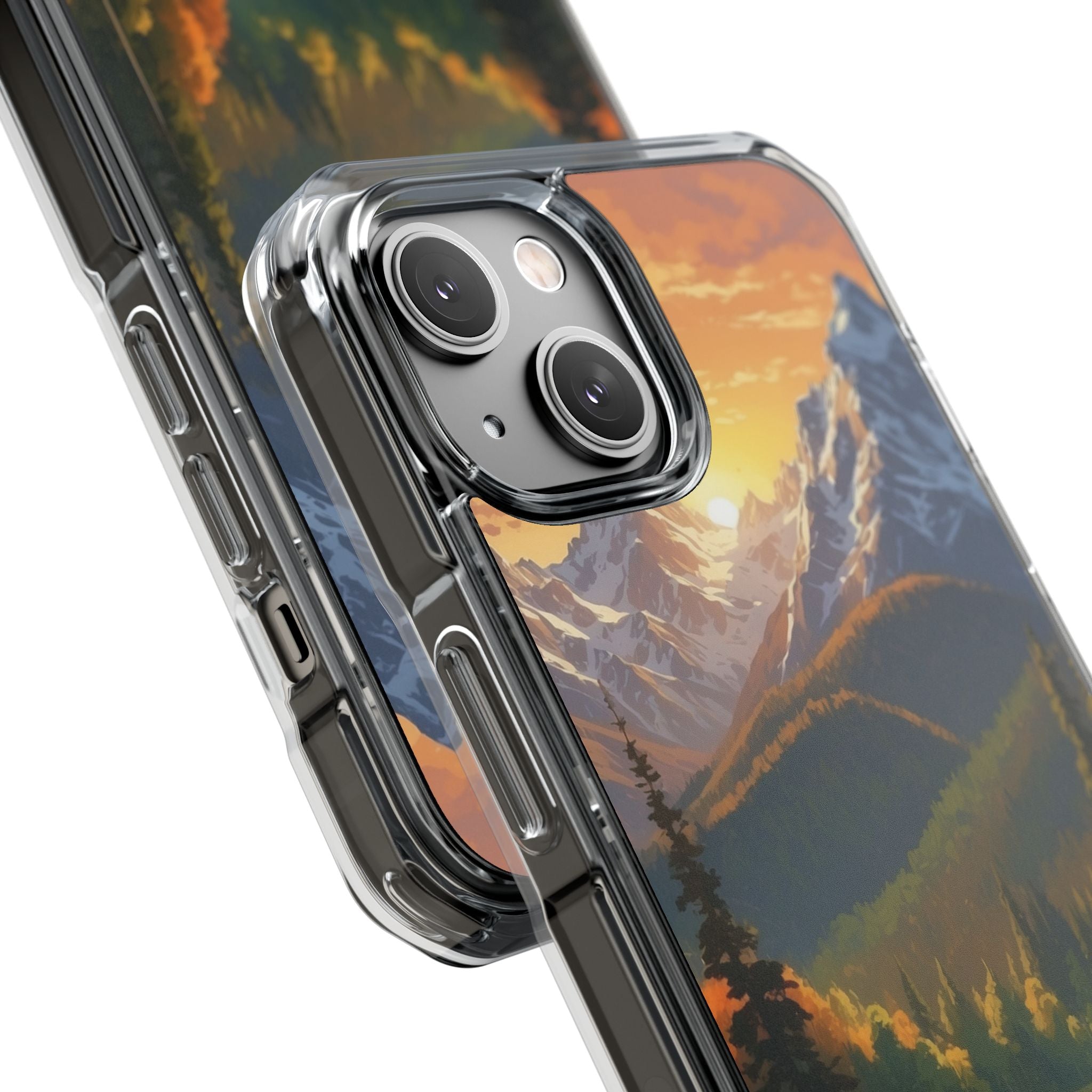 Mountain Reflections Glimmer iPhone Case - Impact