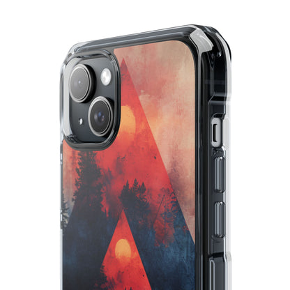 Red Sky Serenity - Clear Impact iPhone 15 Phone Case