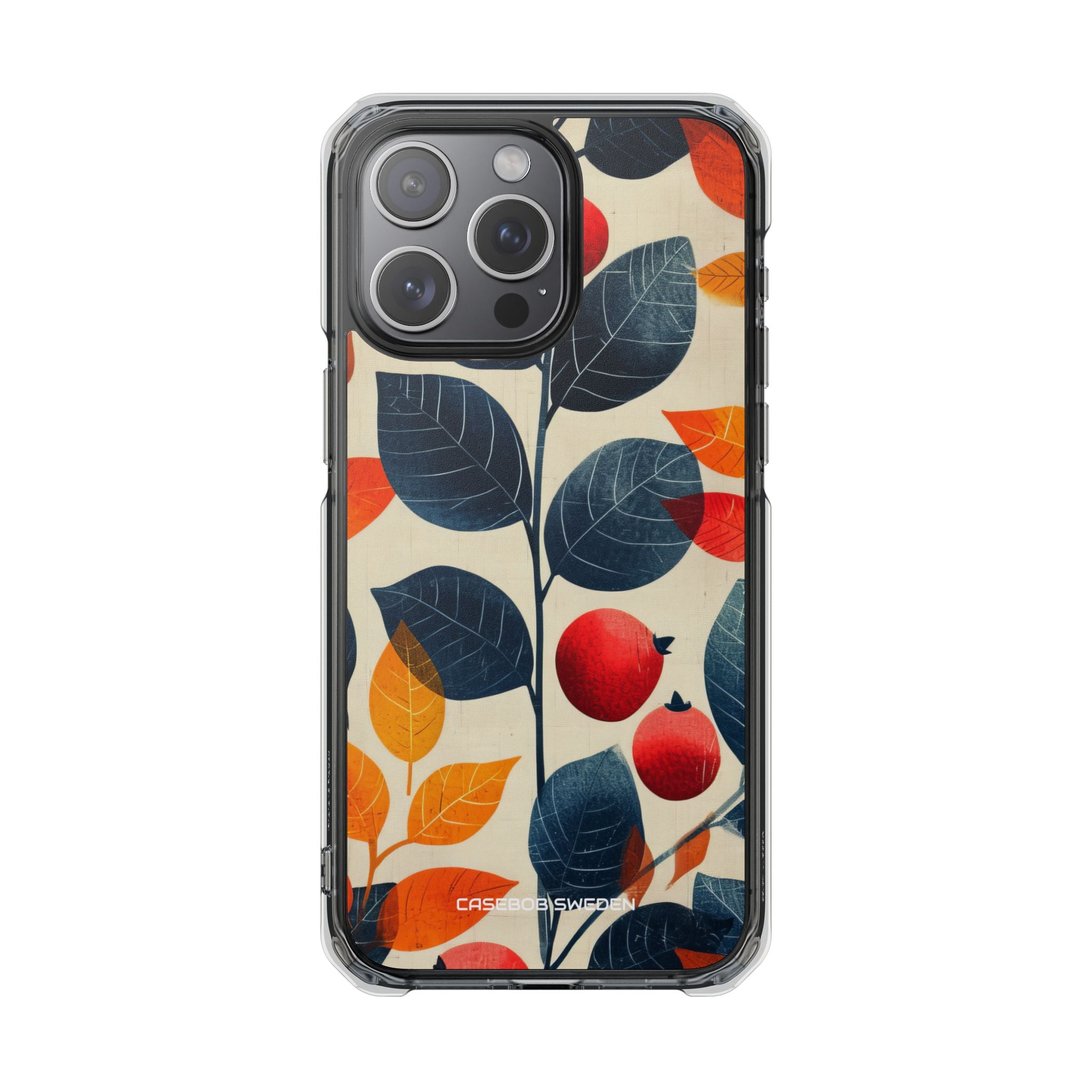 Autumn Nature Pattern - Clear Impact iPhone 15 Phone Case