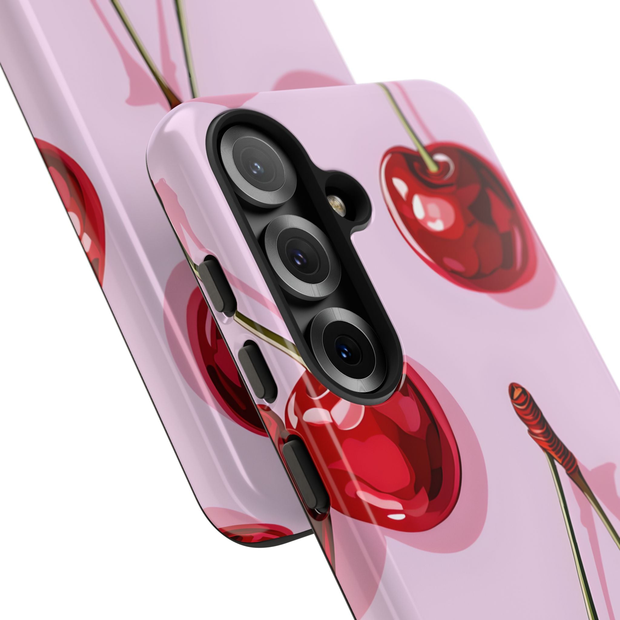 Glossy Cherry Burst Samsung S25 Case - Tough