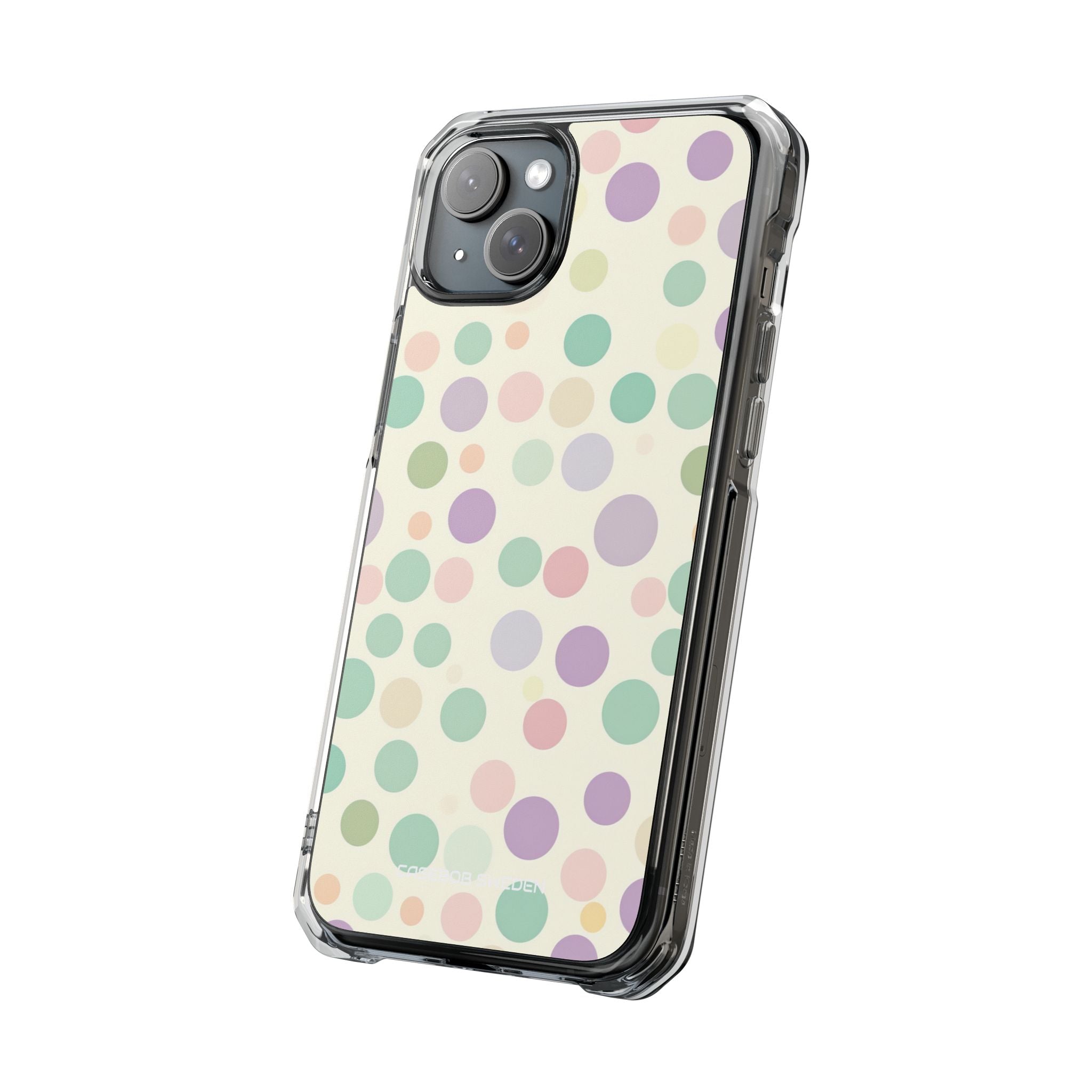 Playful Pastel Polka Dots - Clear Impact iPhone 15 Phone Case