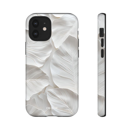 Elegant Leaf Relief - iPhone Case