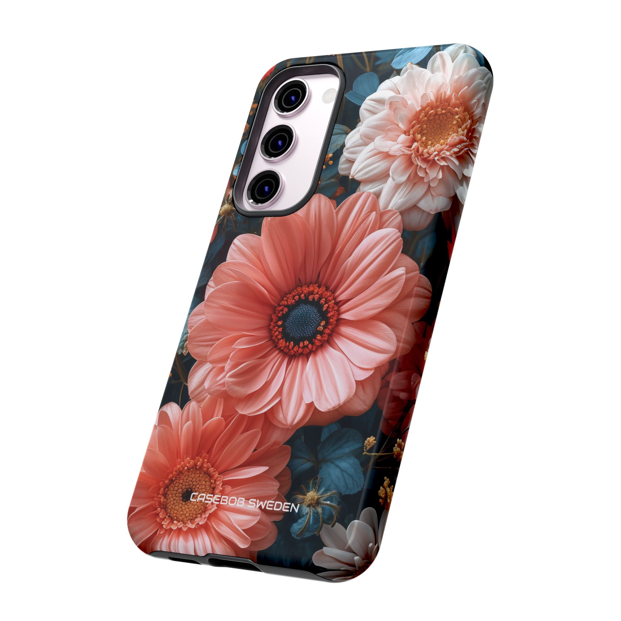 Coral Teal Blooms - Tough Samsung S23 Phone Case