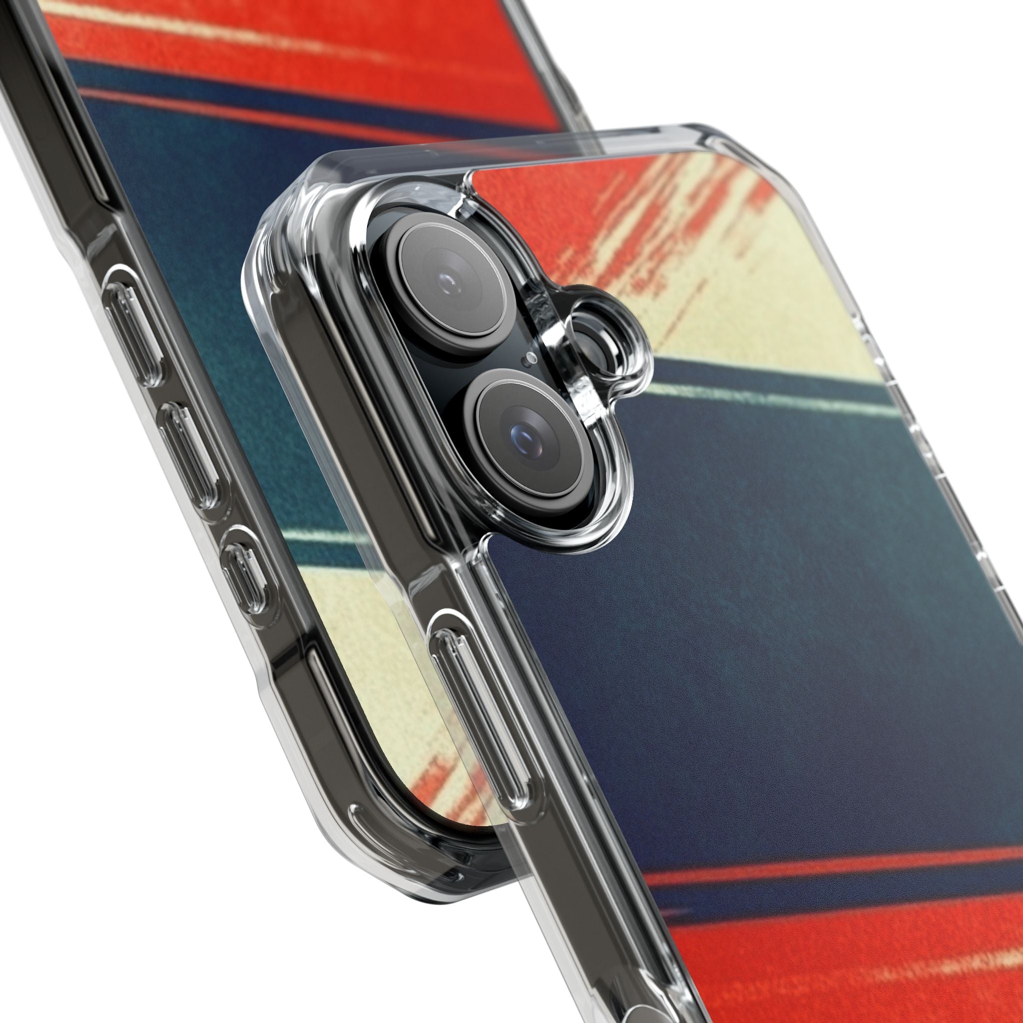 Blue Diagonal Motion iPhone 15 Case - Impact