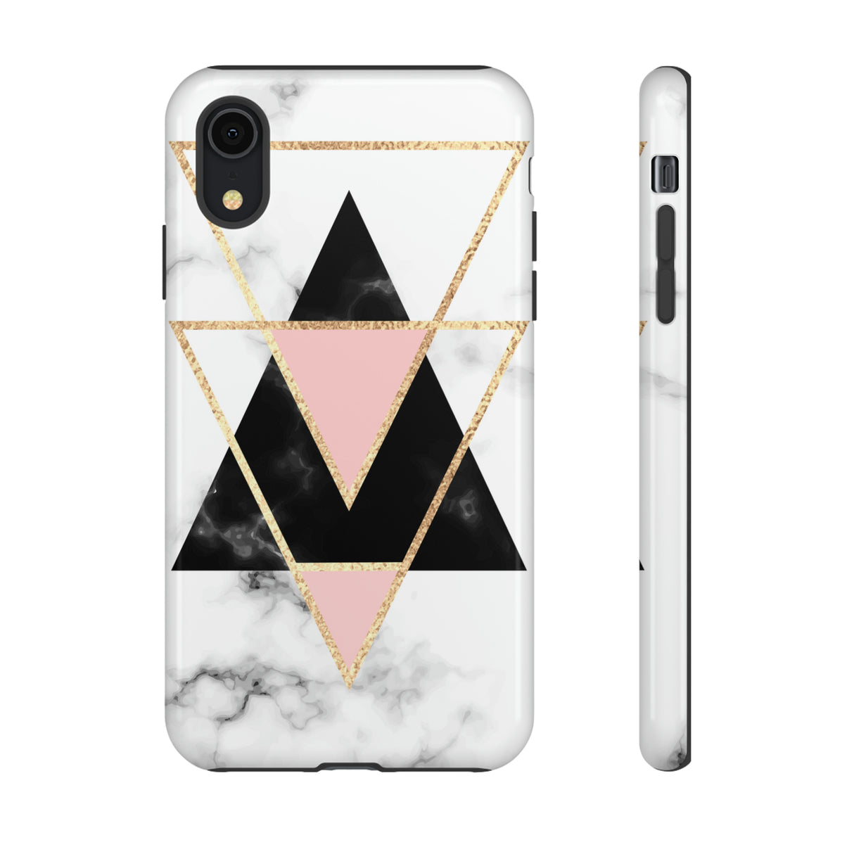 Marble Triangles - Protective Phone Case