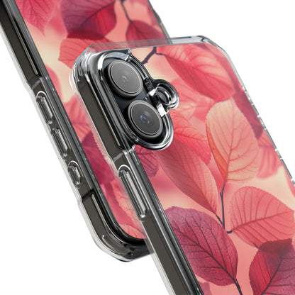 Pink Purple Nature Pattern - Clear Impact iPhone 16 Phone Case