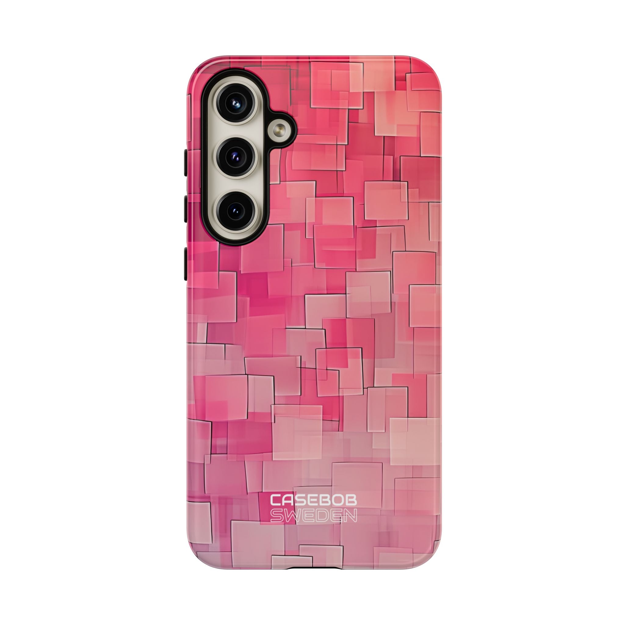 Gelaagde roze geometrie Samsung S24 - Tough