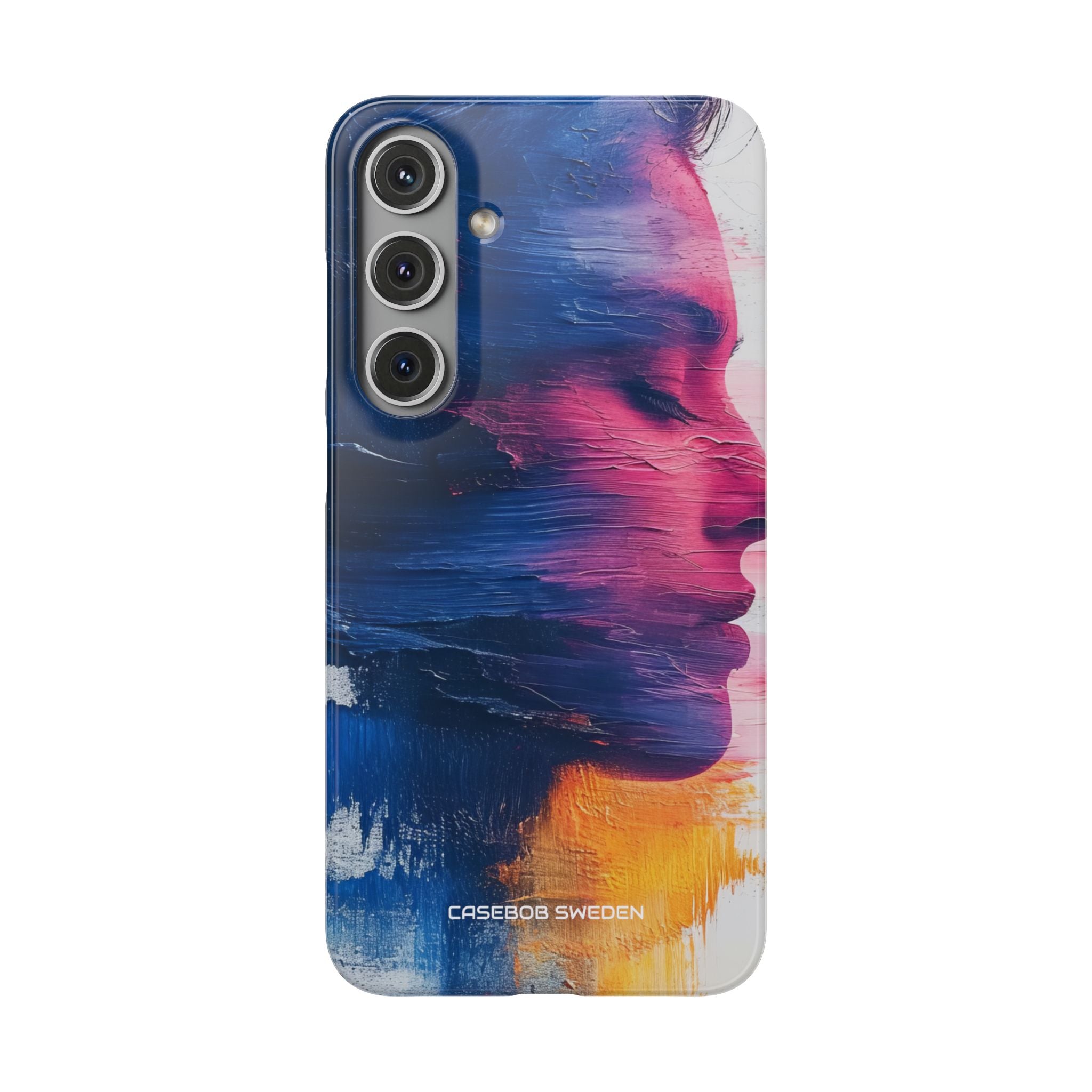 Blue Magenta Portrait - Slim Samsung S24 Phone Case