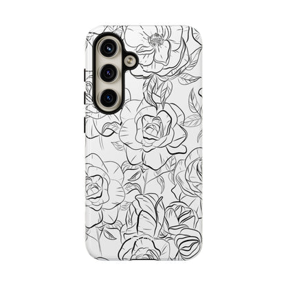 Intricate Rose Sketches - Samsung Case