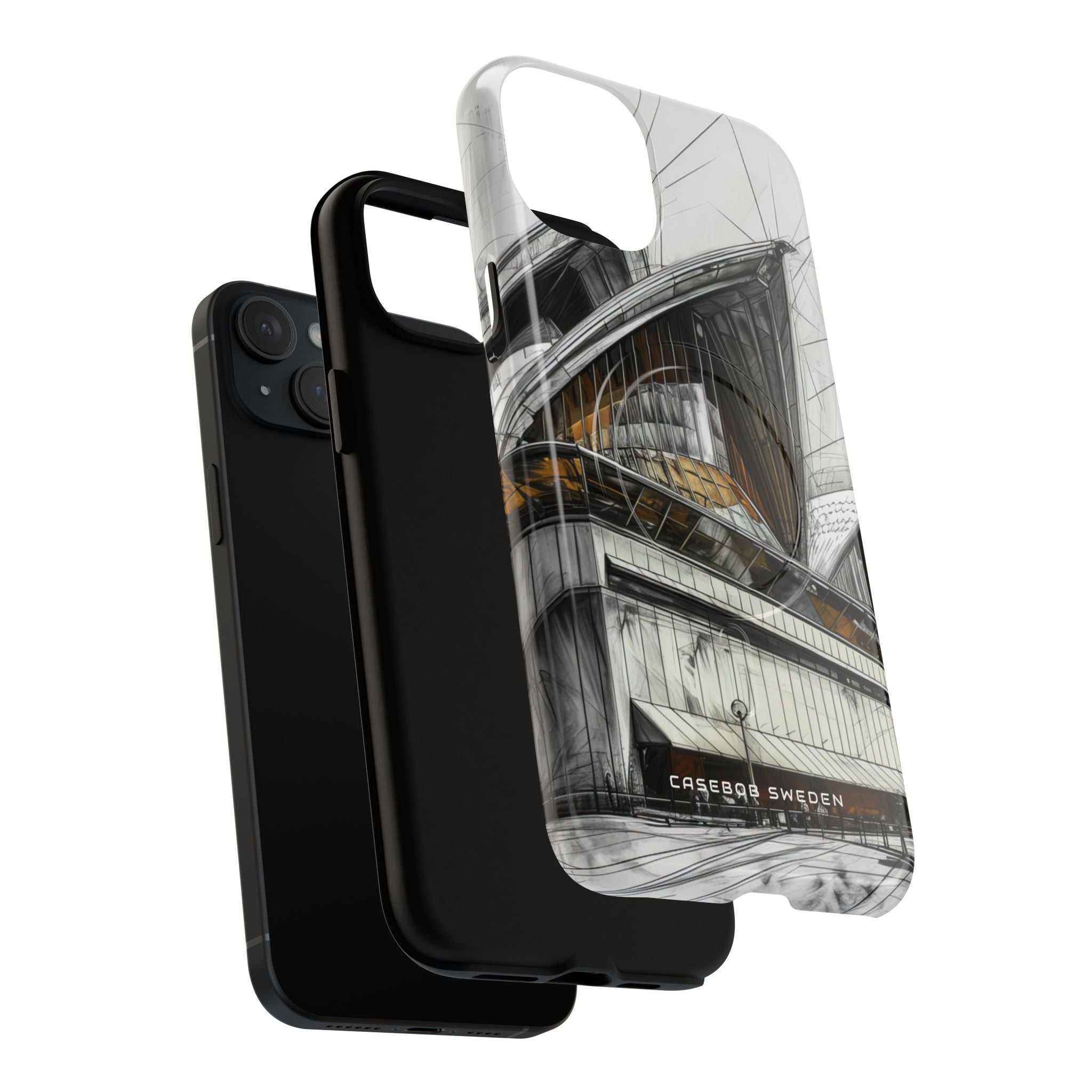 Architectural Curves in Line Formation iPhone 15 | Tough+ Phone Case