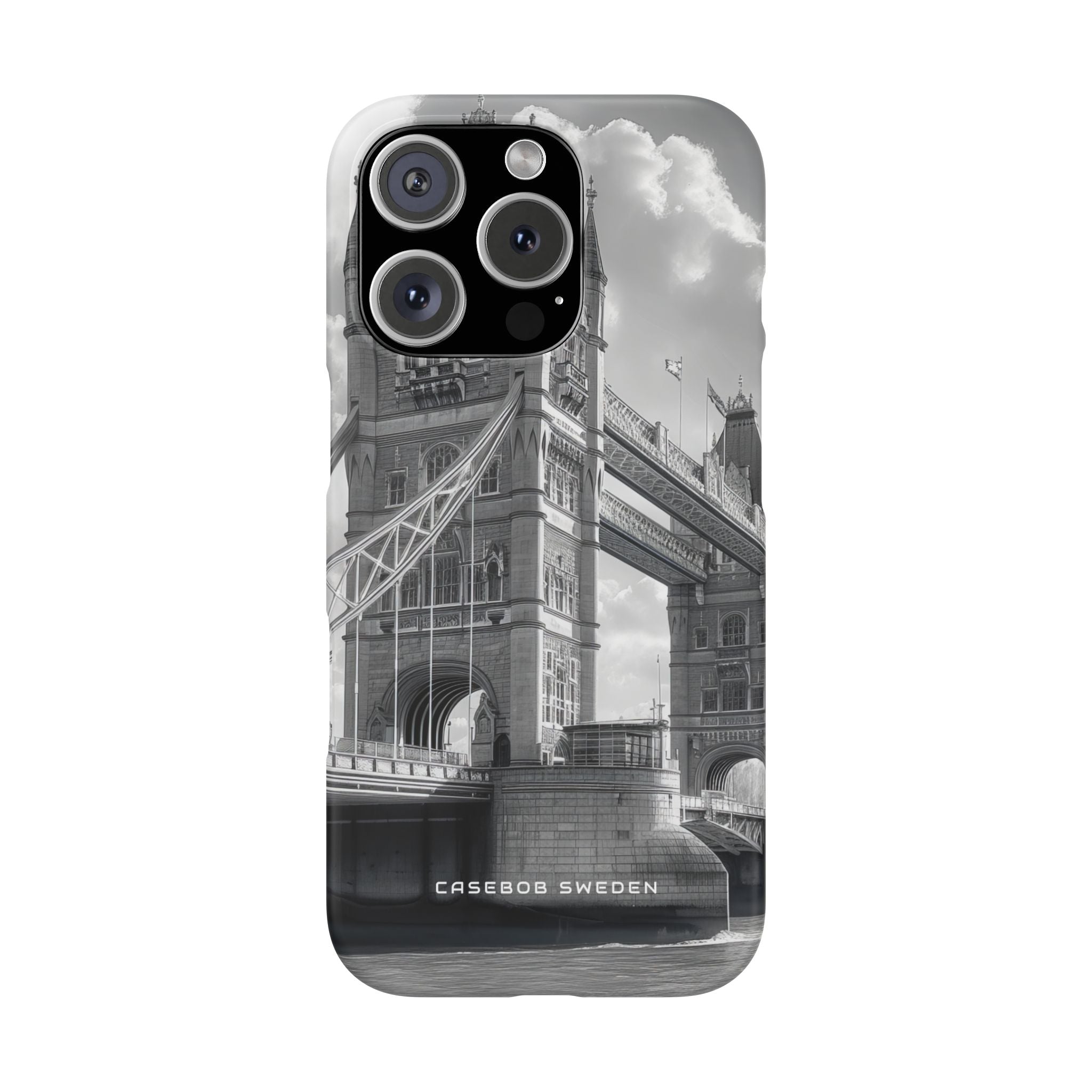 Tower Bridge Monochrome Architecture Study iPhone 16 - Slim Phone Case