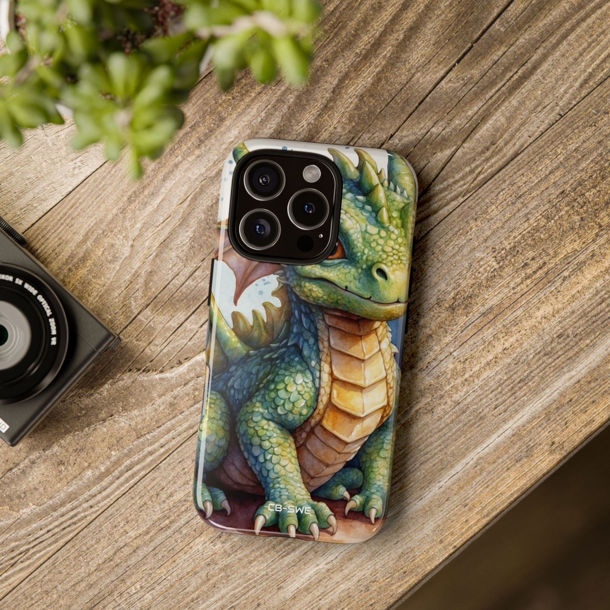 Green Dragon Smiles - iPhone Case