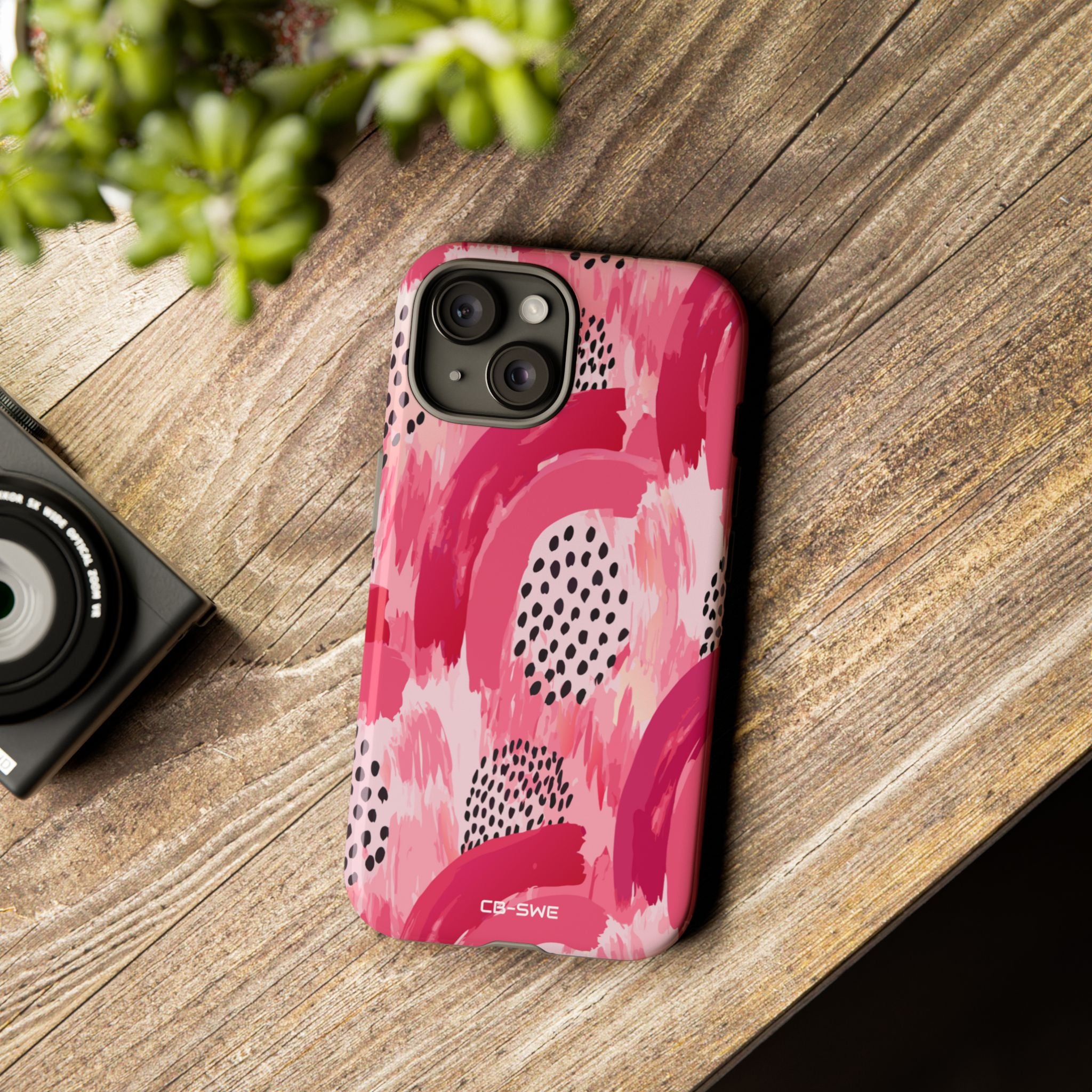 Vibrant Brushwork Dance - iPhone Case