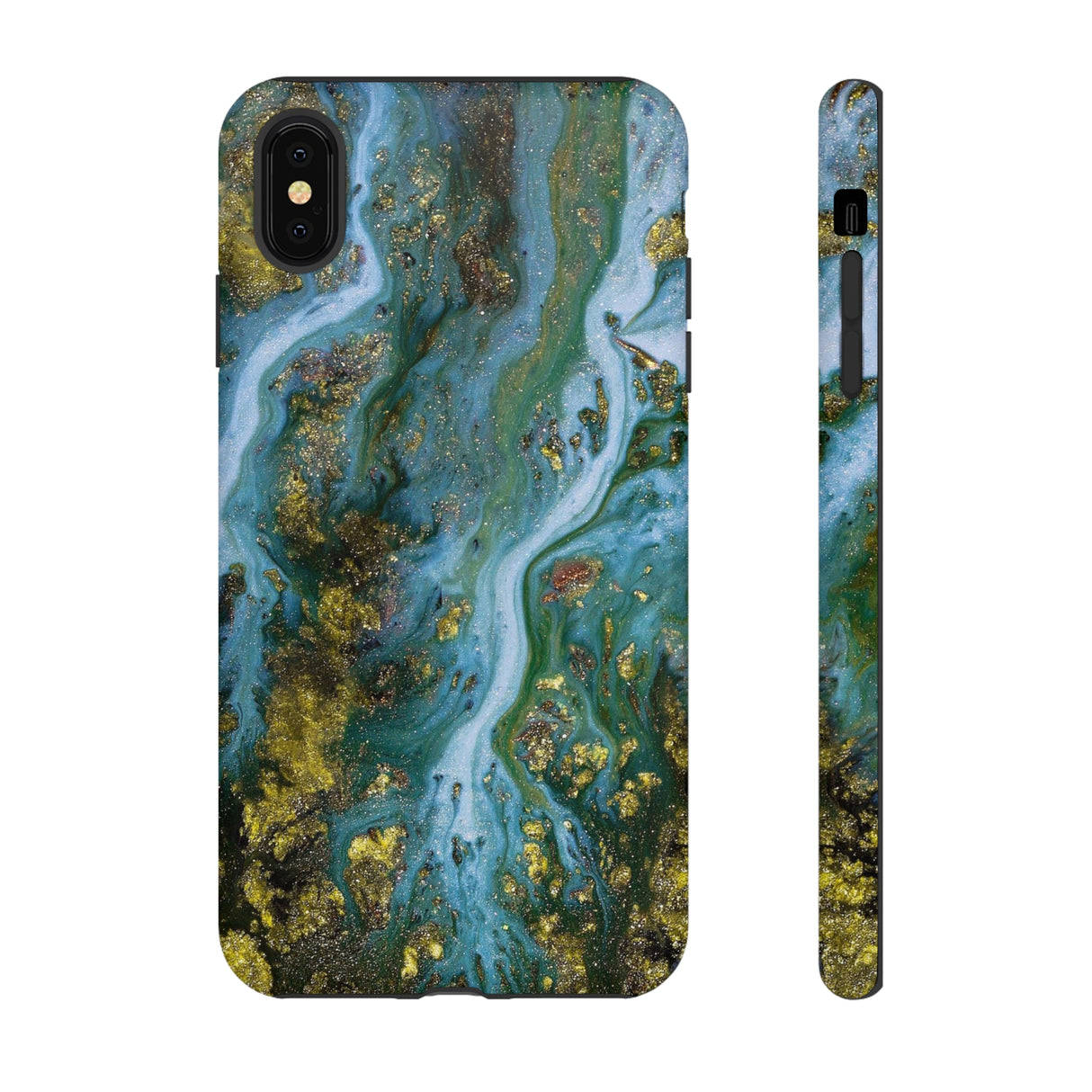 Ocean Blue Ink Art iPhone Case (Protective) iPhone XS MAX Matte Phone Case