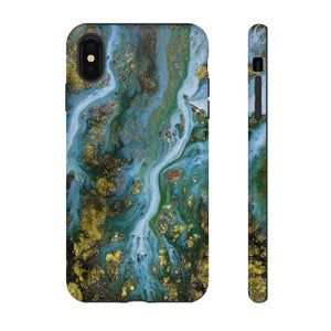 Ocean Blue Ink Art iPhone Case (Protective) iPhone XS MAX Matte Phone Case