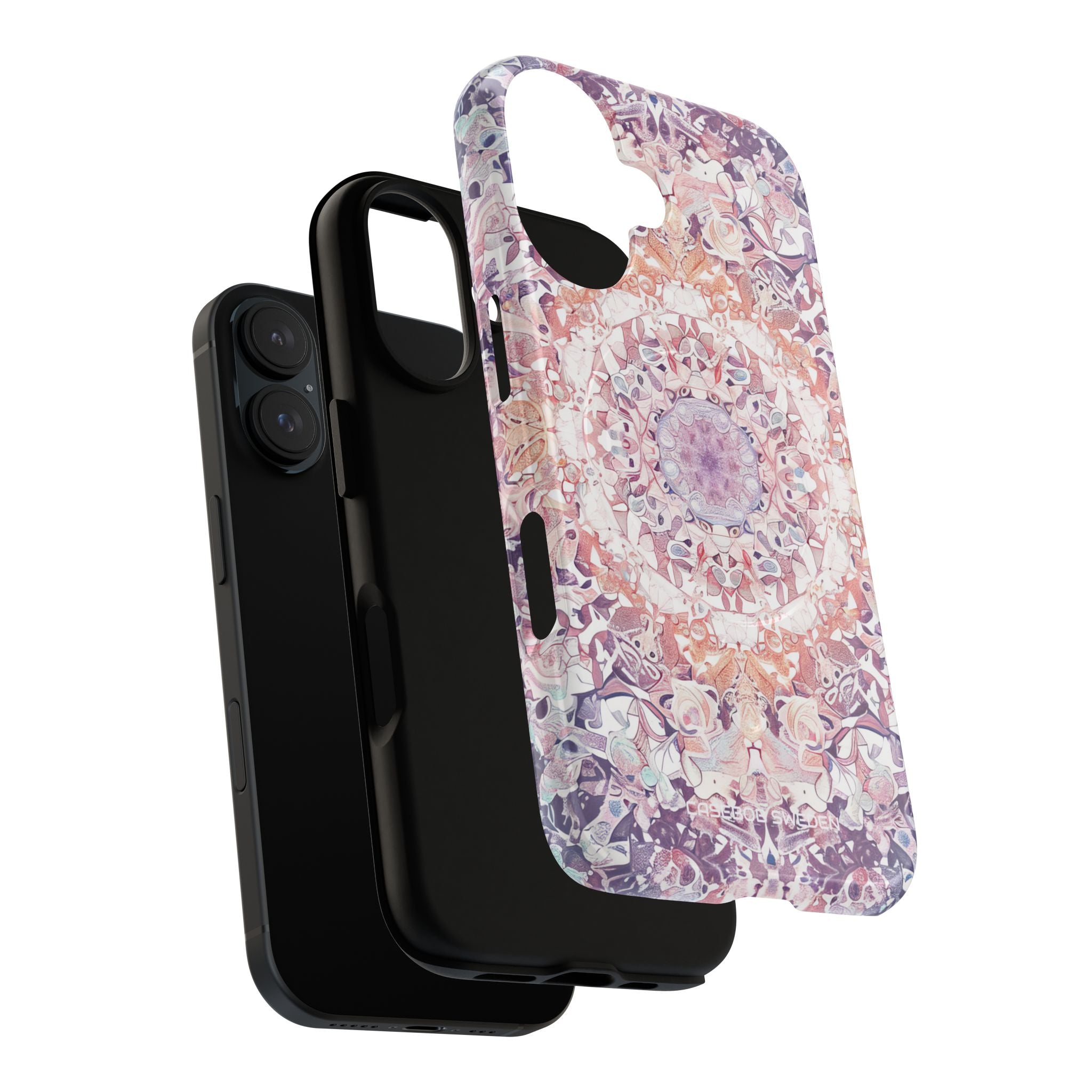 Purple Pink Mandala - Tough + MagSafe® iPhone 16 Phone Case