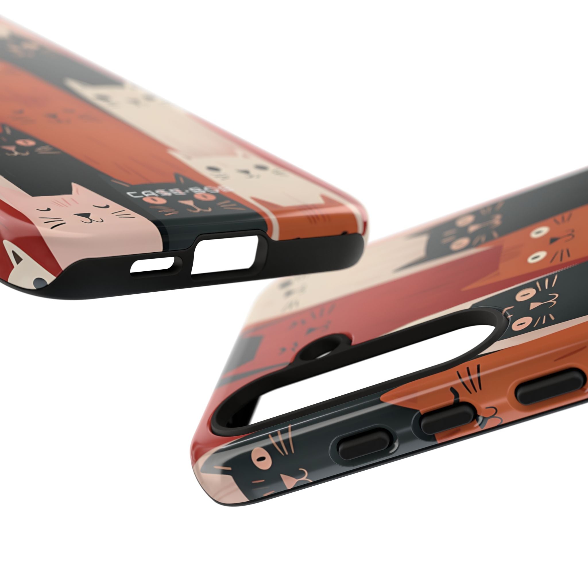 Elongated Cats Black Samsung S24 Plus Case - Tough