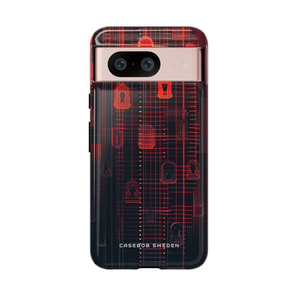 Gradient Cyber Lock Google Pixel 8 - Tough Phone Case