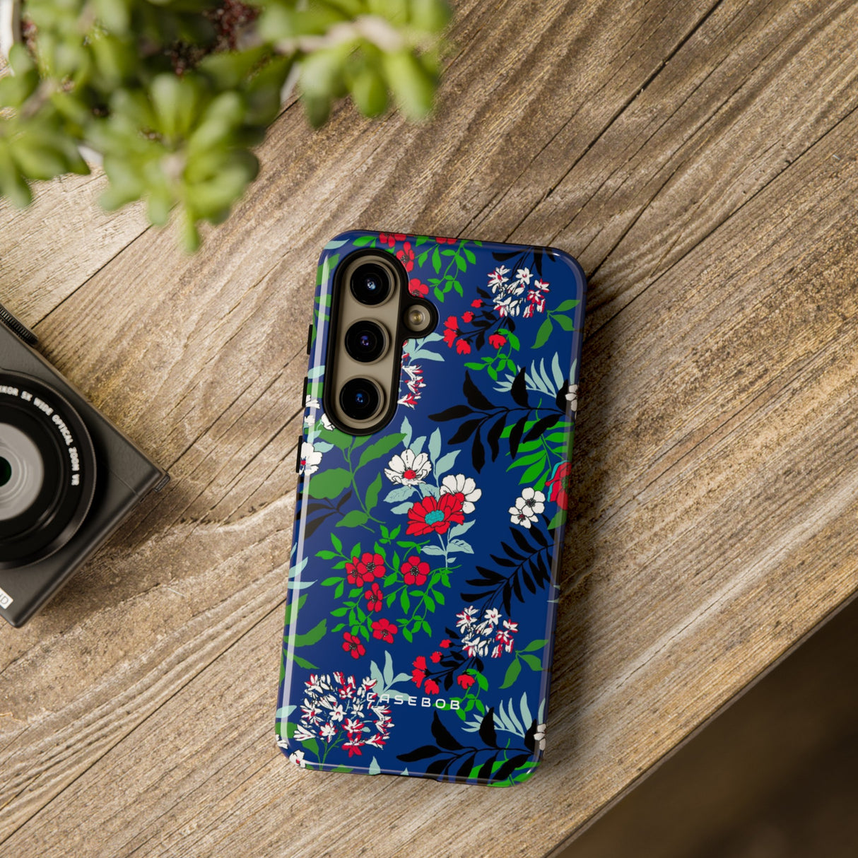 Blue Art Flowerfield - Protective Phone Case