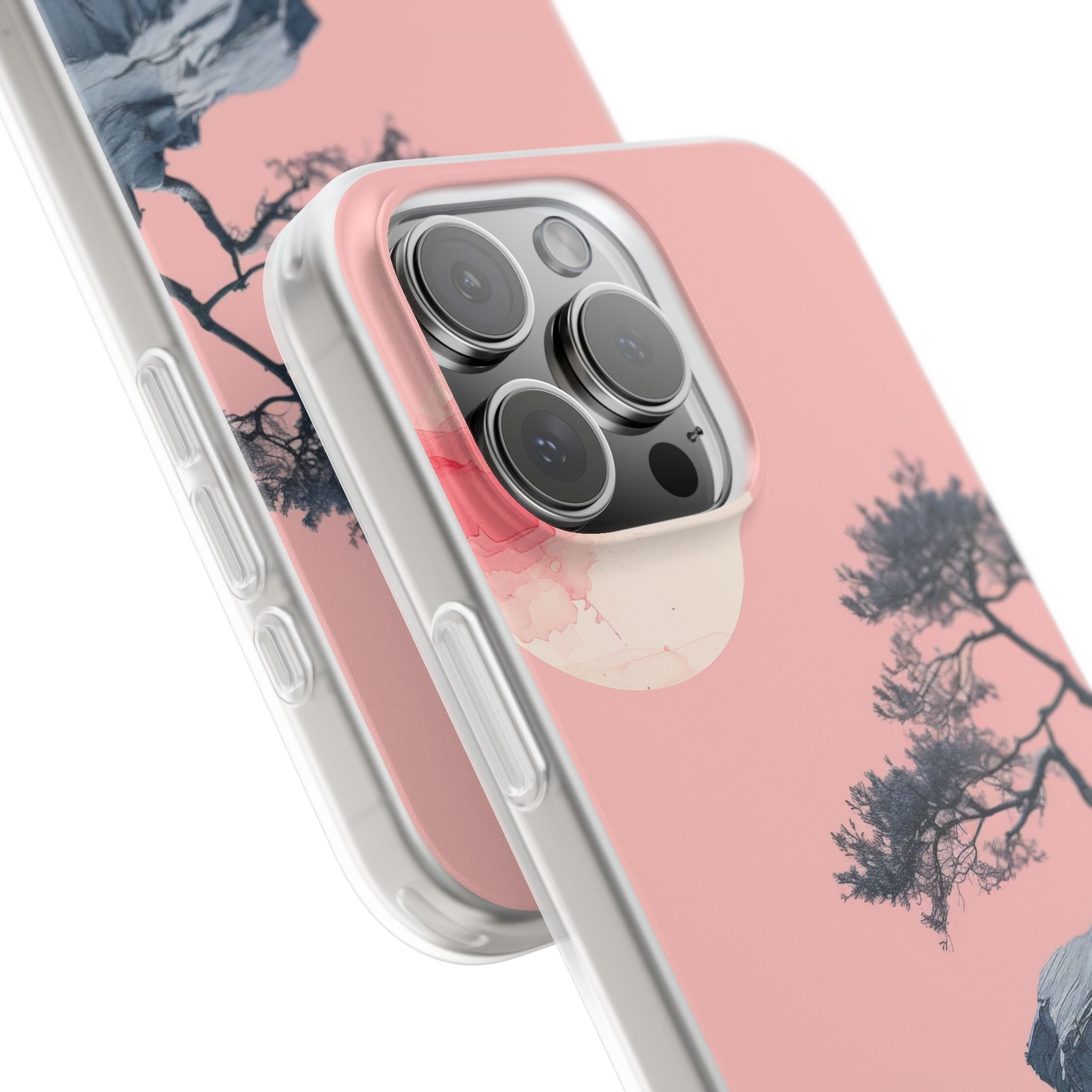 Crimson Moon Tree iPhone 16 Pro Max Case - Soft