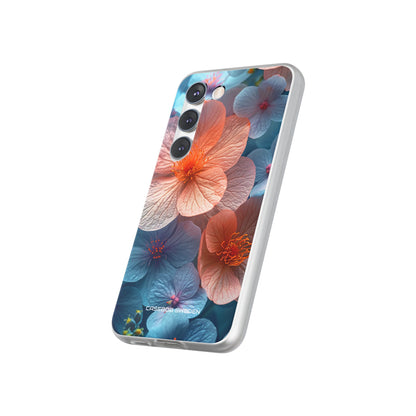 Peach Blossom Serenity - Flexi Samsung S23 Phone Case