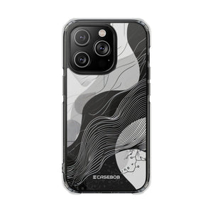 Monochrome Elegance - Phone Case for iPhone (Clear Impact - Magnetic)