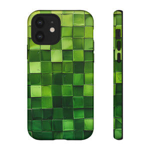 Emerald Square: Green Gradient - Protective Phone Case