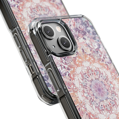 Purple Pink Mandala - Clear Impact iPhone 14 Phone Case