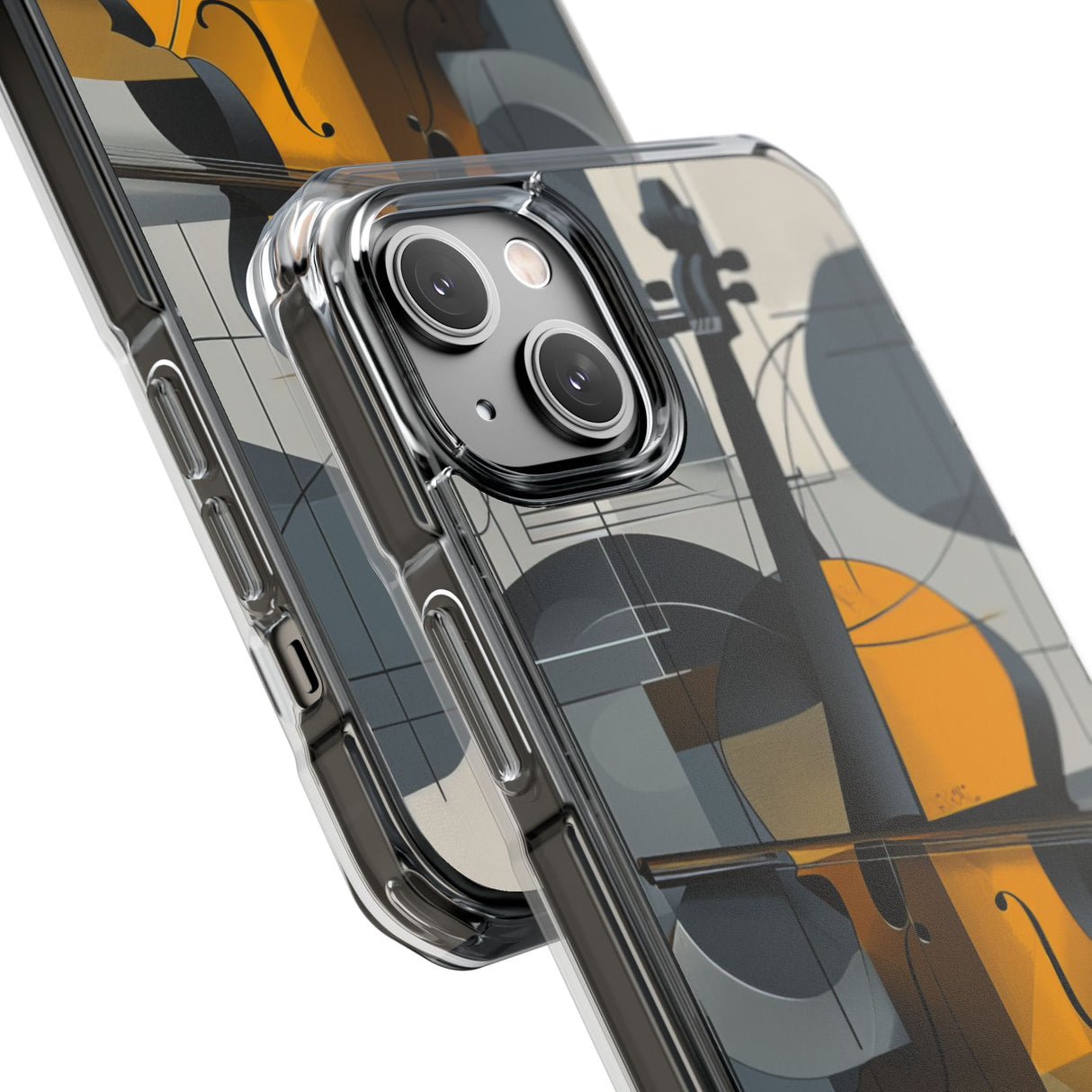 Cello Abstraction - Phone Case for iPhone (Clear Impact - Magnetic)