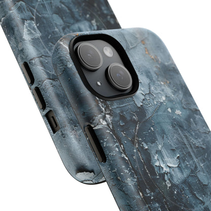 Weathered Blue Tapestry with Cracked Layers iPhone 15 | Tough+ Phone Case